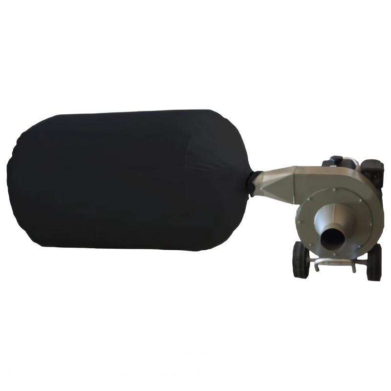 Premium Black insulation removal bag attached to a vacuum