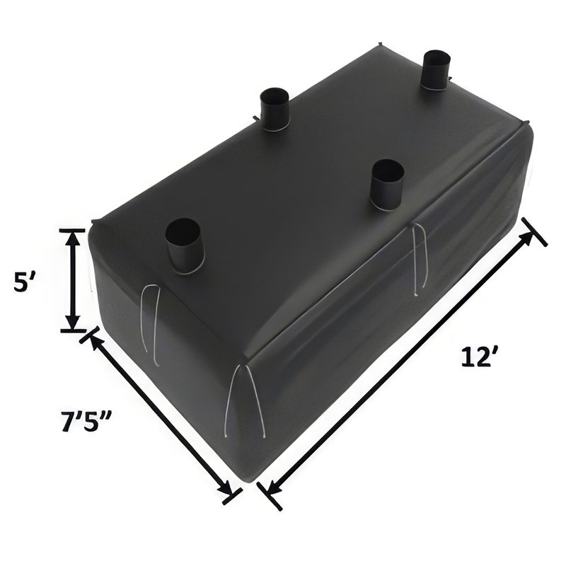 Trailer bag with four hose ports, 12 by 7.5 by 5 feet